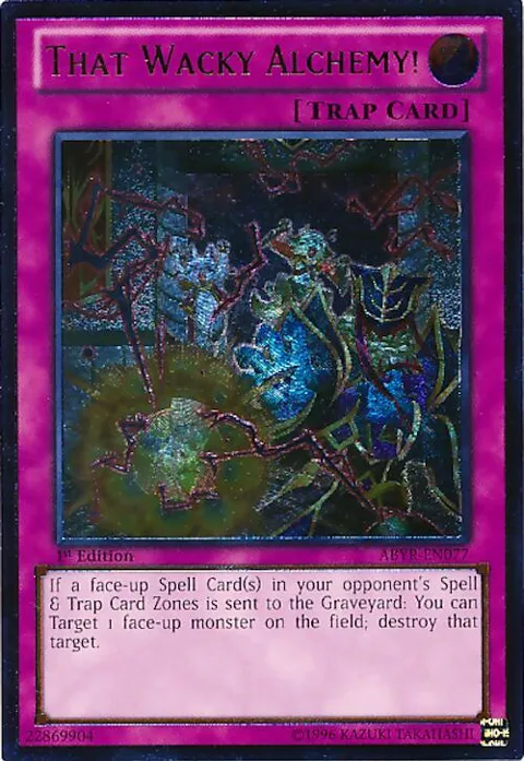 That Wacky Alchemy! Ultimate Rare ABYR-EN077 1st Edition Yu-Gi-Oh card from Abyss Rising