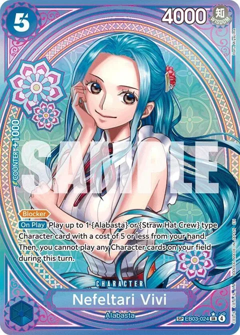 Nefeltari Vivi SP EB03-024 One Piece card from Extra Booster: One Piece Heroines Edition