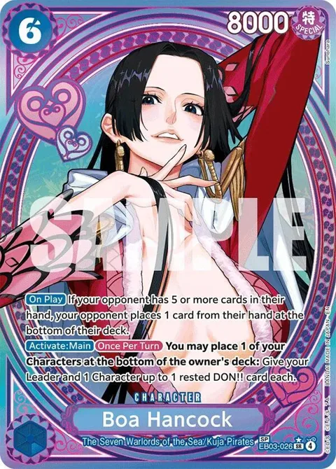 Boa Hancock SP EB03-026 One Piece card from Extra Booster: One Piece Heroines Edition