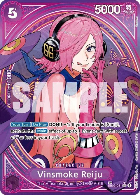Vinsmoke Reiju SP EB03-031 One Piece card from Extra Booster: One Piece Heroines Edition