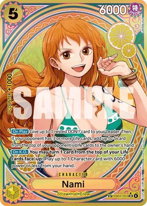 Nami SP EB03-053 One Piece card from Extra Booster: One Piece Heroines Edition