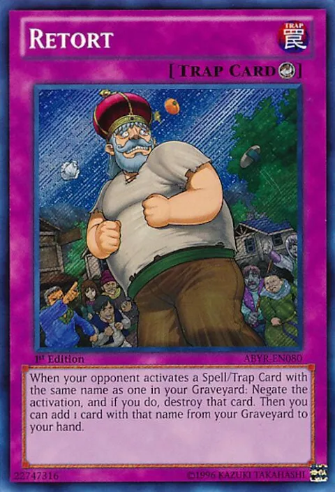 Retort ABYR-EN080 1st Edition Yu-Gi-Oh card from Abyss Rising