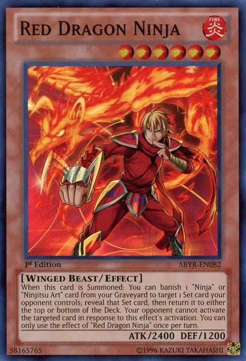 Red Dragon Ninja ABYR-EN082 1st Edition Yu-Gi-Oh card from Abyss Rising