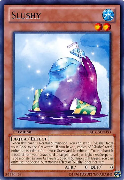 Slushy ABYR-EN083 1st Edition Yu-Gi-Oh card from Abyss Rising