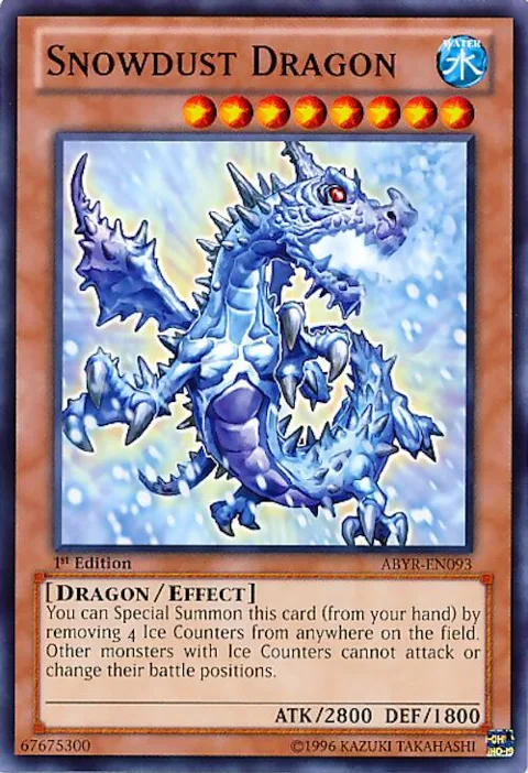 Snowdust Dragon ABYR-EN093 Unlimited Yu-Gi-Oh card from Abyss Rising
