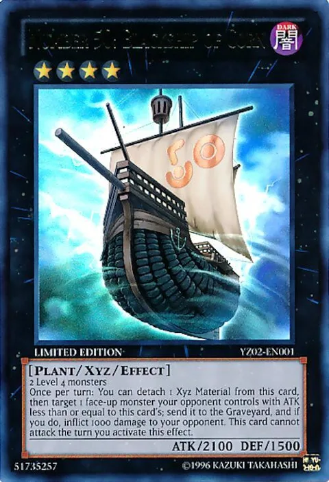 Number 50: Blackship of Corn YZ02-EN001 Yu-Gi-Oh card from Yu-Gi-Oh! ZEXAL Manga Promotional Cards