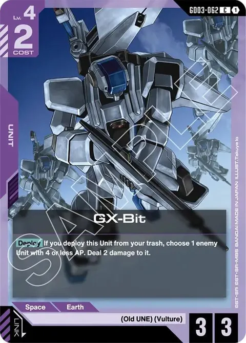 GX-Bit GD03-062 Gundam card from Steel Requiem