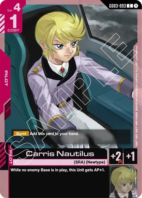 Carris Nautilus GD03-093 Gundam card from Steel Requiem