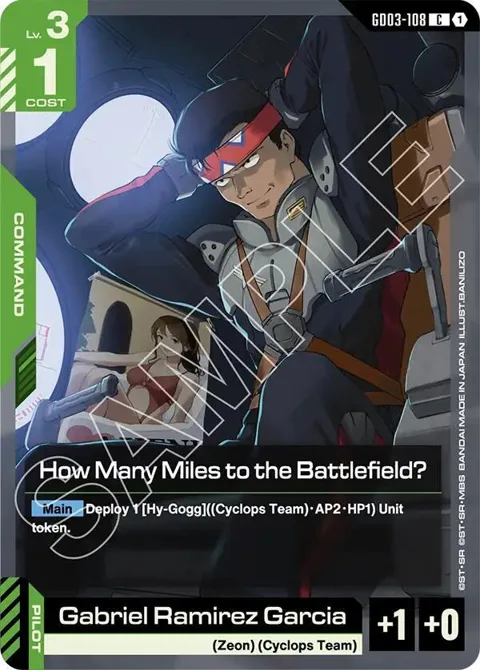 How Many Miles to the Battlefield? GD03-108 Gundam card from Steel Requiem