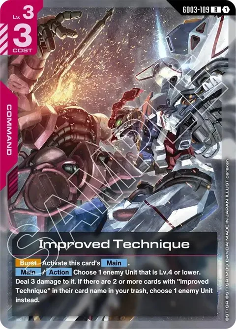 Improved Technique GD03-109 Gundam card from Steel Requiem