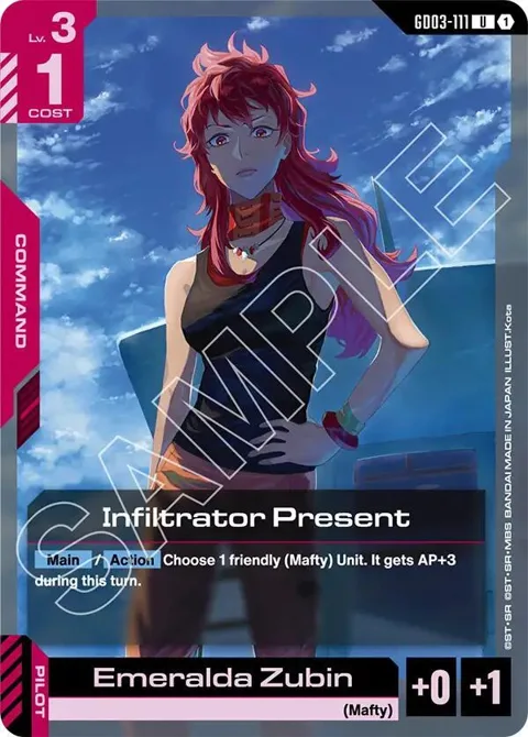 Infiltrator Present GD03-111 Gundam card from Steel Requiem