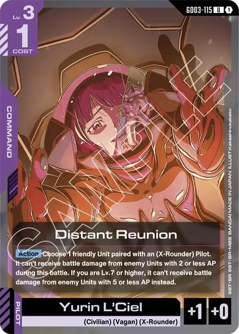 Distant Reunion GD03-115 Gundam card from Steel Requiem