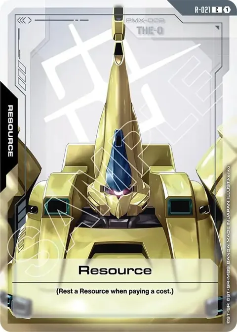Resource R-021 Gundam card from Steel Requiem