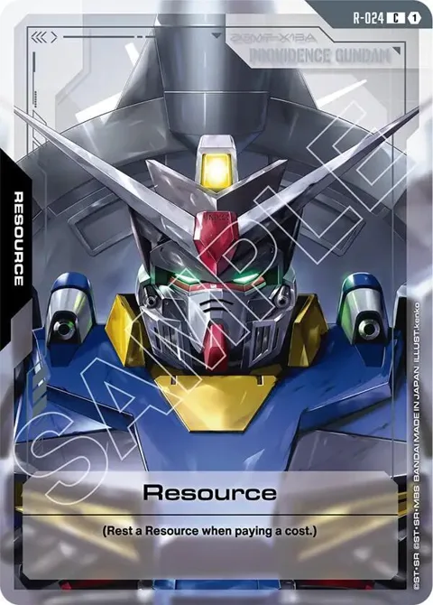 Resource R-024 Gundam card from Steel Requiem