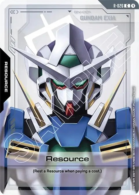 Resource R-026 Gundam card from Steel Requiem