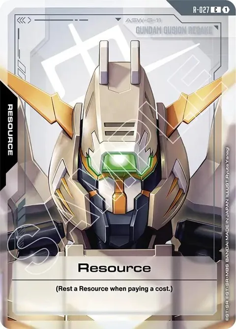 Resource R-027 Gundam card from Steel Requiem