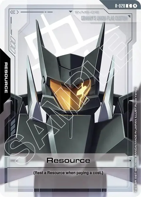 Resource R-028 Gundam card from Steel Requiem