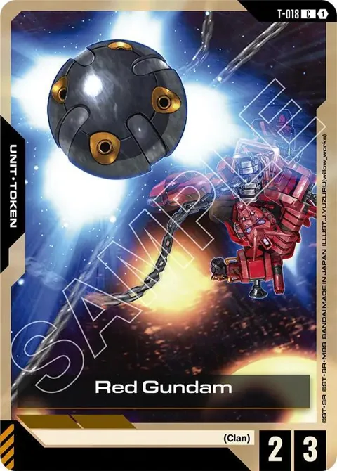 Red Gundam Token T-018 Gundam card from Steel Requiem