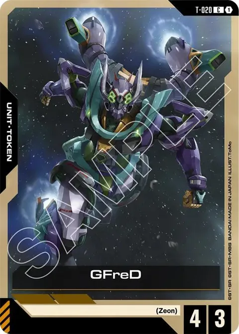GFreD Token T-020 Gundam card from Steel Requiem