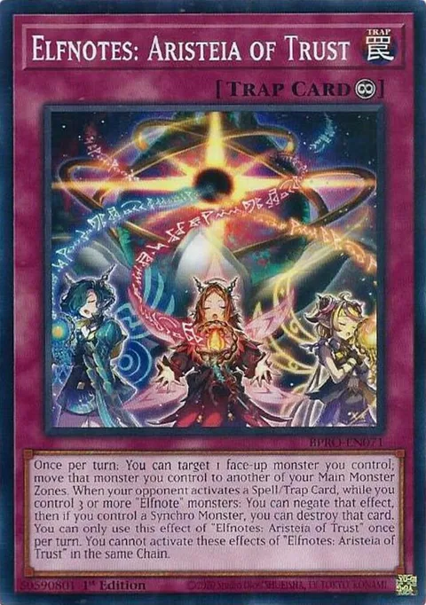 Elfnotes: Aristeia of Trust BPRO-EN071 Yu-Gi-Oh card from Burst Protocol