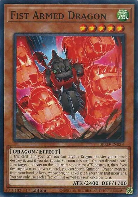 Fist Armed Dragon BPRO-EN028 Yu-Gi-Oh card from Burst Protocol