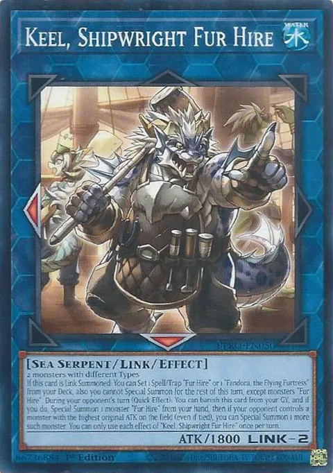 Keel, Shipwright Fur Hire BPRO-EN050 Yu-Gi-Oh card from Burst Protocol