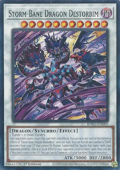 Storm-Bane Dragon Destorbim BPRO-EN089 Yu-Gi-Oh card from Burst Protocol