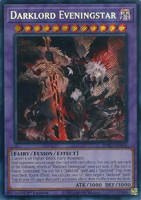 Darklord Eveningstar BPRO-EN036 Yu-Gi-Oh card from Burst Protocol