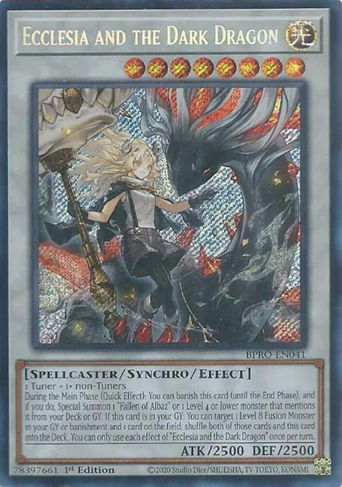 Ecclesia and the Dark Dragon BPRO-EN041 Yu-Gi-Oh card from Burst Protocol