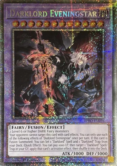 Darklord Eveningstar Starlight Rare BPRO-EN036 Yu-Gi-Oh card from Burst Protocol