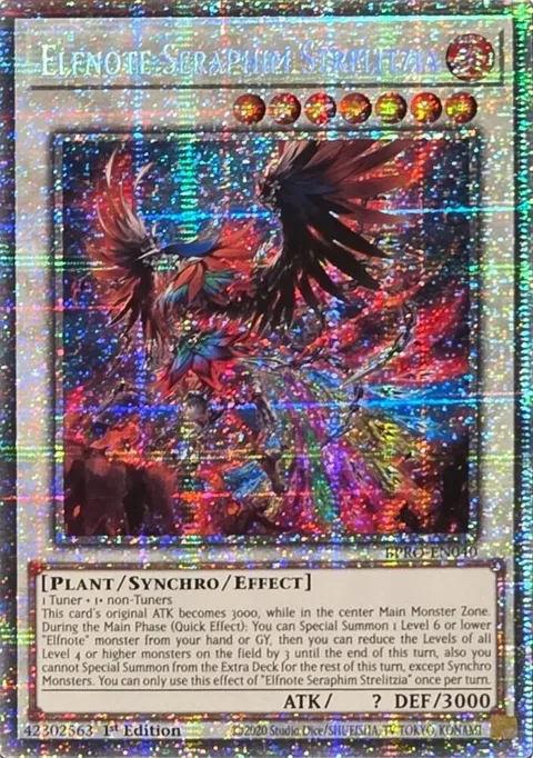 Elfnote Seraphim Strelitzia Starlight Rare BPRO-EN040 Yu-Gi-Oh card from Burst Protocol