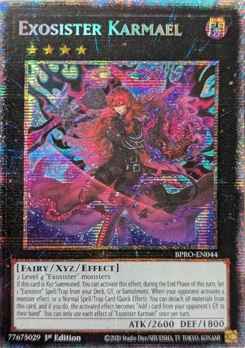 Exosister Karmael Starlight Rare BPRO-EN044 Yu-Gi-Oh card from Burst Protocol