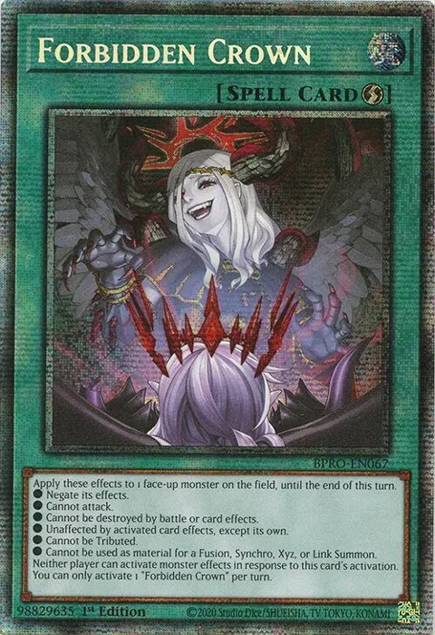 Forbidden Crown Starlight Rare BPRO-EN067 Yu-Gi-Oh card from Burst Protocol