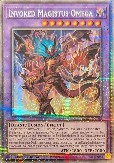 Invoked Magistus Omega Starlight Rare BPRO-EN100 Yu-Gi-Oh card from Burst Protocol