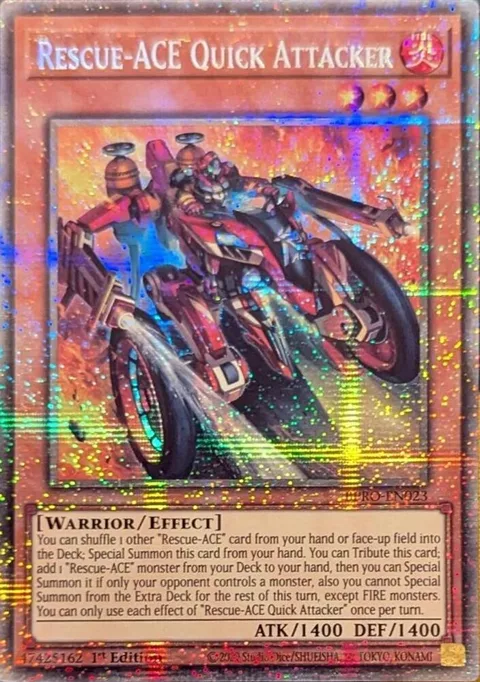 Rescue-ACE Quick Attacker Starlight Rare BPRO-EN023 Yu-Gi-Oh card from Burst Protocol