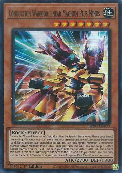 Conduction Warrior Linear Magnum Plus Minus BPRO-EN099 Yu-Gi-Oh card from Burst Protocol