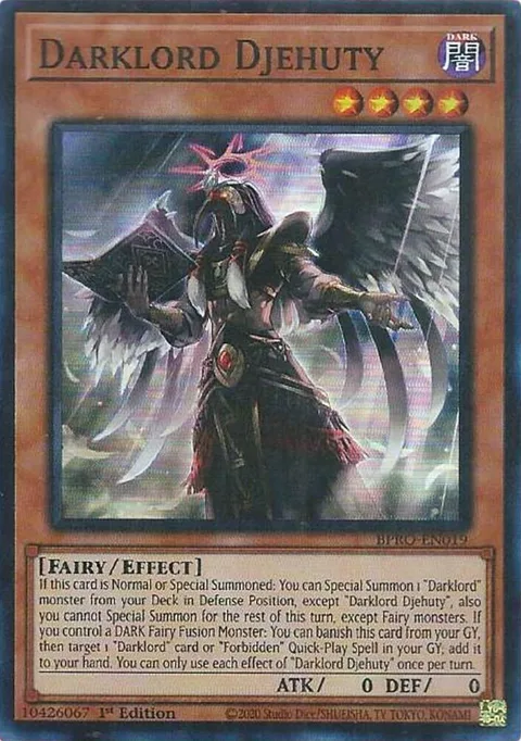 Darklord Djehuty BPRO-EN019 Yu-Gi-Oh card from Burst Protocol