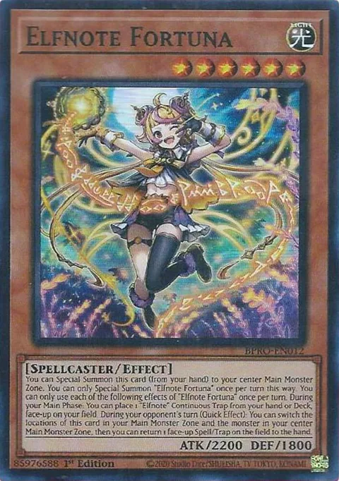 Elfnote Fortuna BPRO-EN012 Yu-Gi-Oh card from Burst Protocol