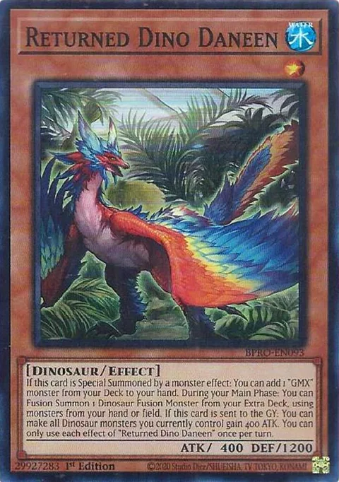 Returned Dino Daneen BPRO-EN093 Yu-Gi-Oh card from Burst Protocol
