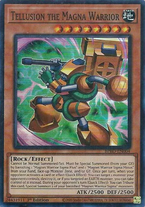 Tellusion the Magna Warrior BPRO-EN004 Yu-Gi-Oh card from Burst Protocol