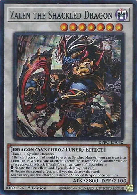 Zalen the Shackled Dragon BPRO-EN042 Yu-Gi-Oh card from Burst Protocol