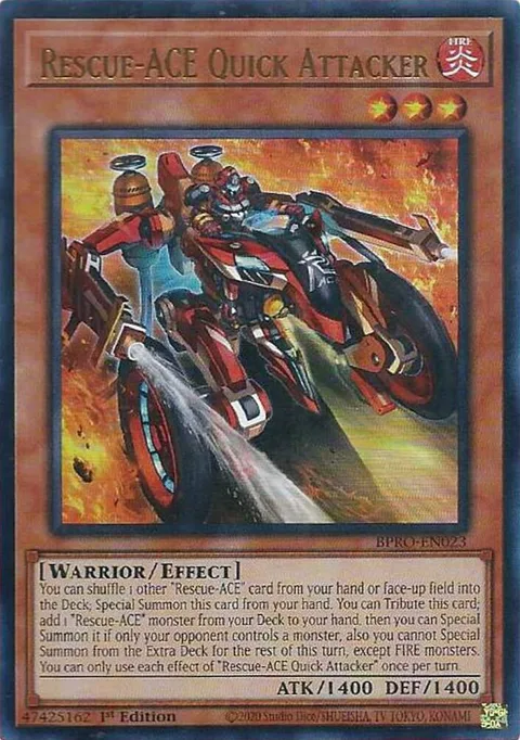 Rescue-ACE Quick Attacker BPRO-EN023 Yu-Gi-Oh card from Burst Protocol