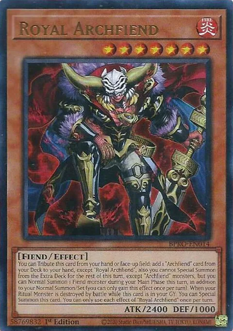 Royal Archfiend BPRO-EN014 Yu-Gi-Oh card from Burst Protocol
