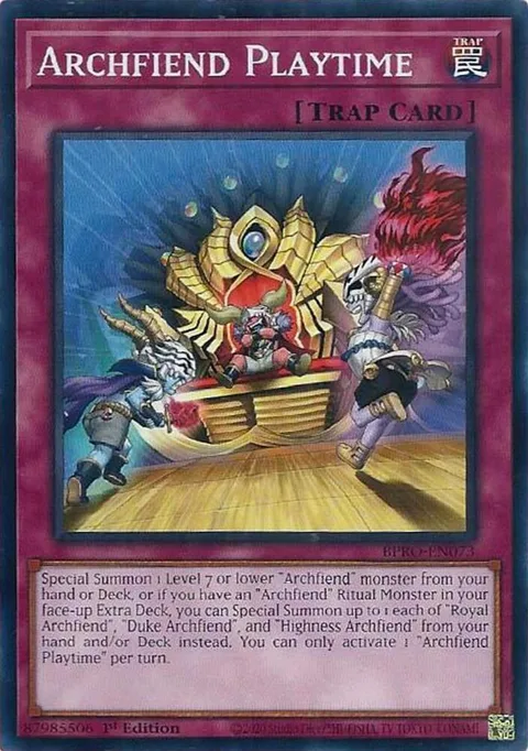 Archfiend Playtime BPRO-EN073 Yu-Gi-Oh card from Burst Protocol