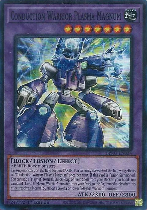 Conduction Warrior Plasma Magnum BPRO-EN034 Yu-Gi-Oh card from Burst Protocol