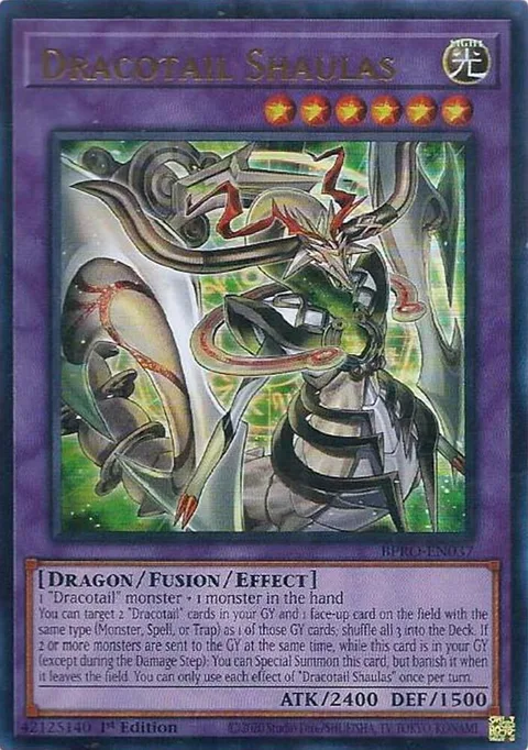 Dracotail Shaulas BPRO-EN037 Yu-Gi-Oh card from Burst Protocol