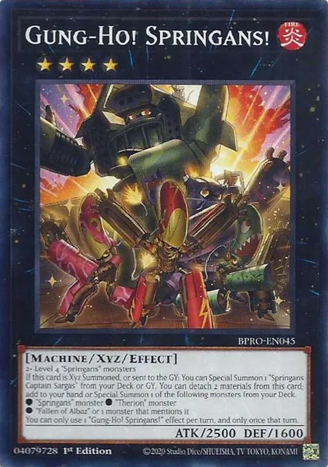 Gung-Ho! Springans! BPRO-EN045 Yu-Gi-Oh card from Burst Protocol