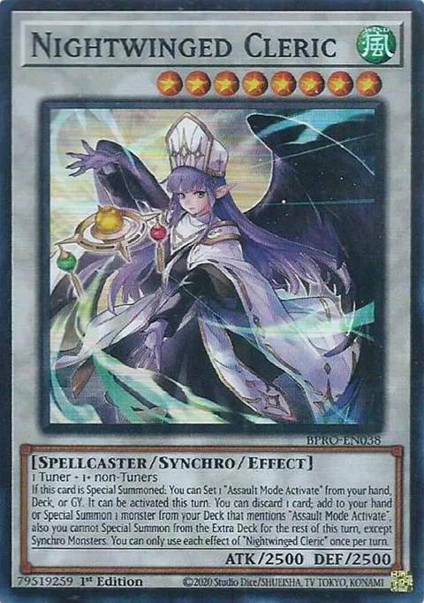 Nightwinged Cleric BPRO-EN038 Yu-Gi-Oh card from Burst Protocol