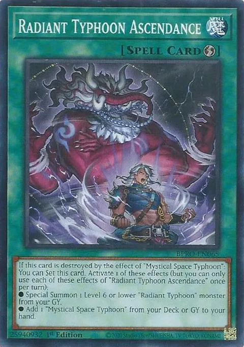 Radiant Typhoon Ascendance BPRO-EN065 Yu-Gi-Oh card from Burst Protocol