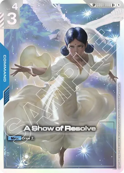 A Show of Resolve SP U+ GD01-100 Gundam card from Steel Requiem
